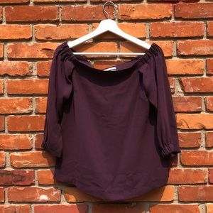 Babaton Aritzia off-the-shoulder Rodrigo Blouse